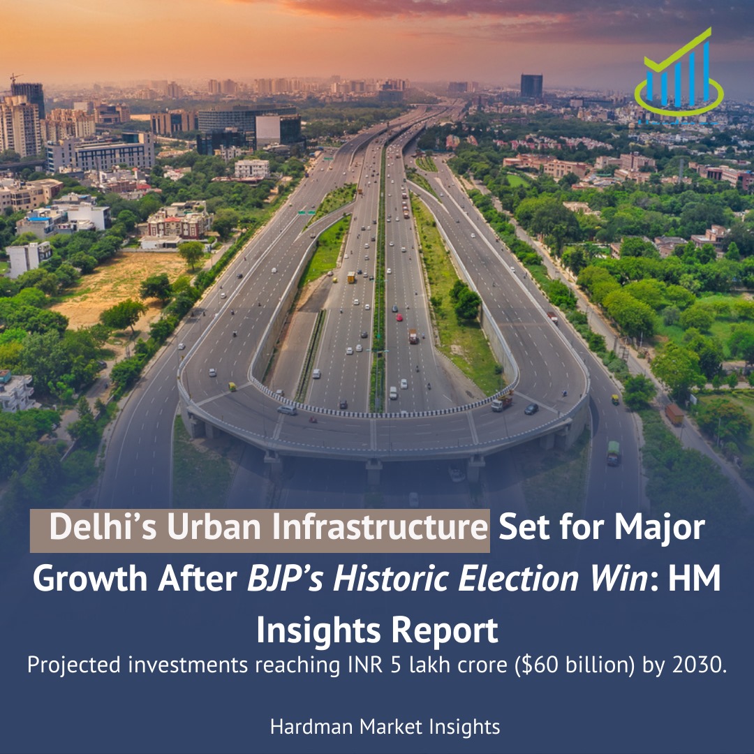Read more about the article Delhi’s Urban Infrastructure Set for Major Growth After BJP’s Historic Election Win: Hardman Market Insights Report